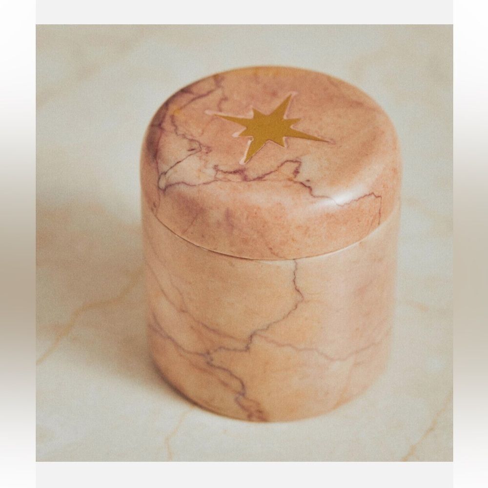 Catherine Martin Marble Trinket Box Starry Night Anthropologie Pink 2.5" NEW